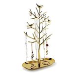 Branch Jewelry Rack with metal tray,Luxury color,Tree Tower Rack Hanging Organizer for Ring Earrings Necklace Bracelet,Suitable for living rooms, bathrooms,offices,etc.