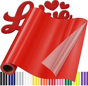 3D Puff Vinyl Heat Transfer for T-Shirts, 12" x6ft 3D Puff HTV Iron on Vinyl, 3D Puff Vinyl Heat Transfer HTV for Heat Press Clothing Red Christmas Gifts