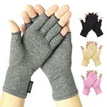 Vive Arthritis Gloves - Compression Glove for Rheumatoid, Osteoarthritis - Heat Hand Gloves for Computer Typing, Arthritic Joint Pain Relief, Carpal Tunnel - Men, Women - Open Finger Thumb (Large)