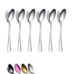 Berglander Teaspoons 6.5" Set of 6, Stainless Steel Shiny Polish Tea Spoons Silverware, Tea Spoon Small Dessert Spoon Teaspoon Sturdy And Easy To Clean Dishwasher Safe