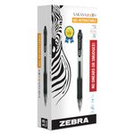 Zebra Pen SARASA Dry X20 Retractable Gel Pens, 1.0mm Bold Point, Black Ink with Rapid Fast Dry Ink Technology, Ideal for the Left Handed, Elimates Smudging and Smearing in Seconds, 12-Pack (46610)