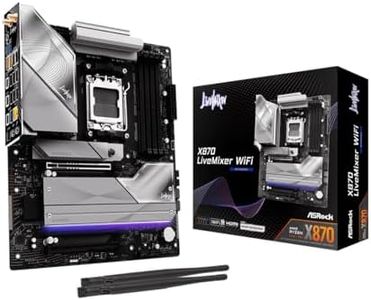 ASRock X870 LiveMixer WiFi AM5 Motherboard | AMD Ryzen 9000/8000/7000 | DDR5 8000+ (OC) | Dual USB4 | PCIe 5.0 | WiFi 7 | 16+2+1 Power Phase | 5GbE LAN