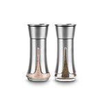 Aelga Salt and Pepper Shakers by - Salt Shaker with Adjustable Pour Holes -Salt and Pepper Set for Himalayan, Kosher and Sea Salts