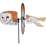 BARN OWL Petite Garden Stake Wind Spinner by Premier Kites & Designs-18"w