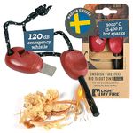 Light My Fire Swedish Flint Fire Starter Ferro Rod Survival Tools SCOUT Fire Steel Bushcraft Camping Gear Flint and Steel Fire Starter Kit 2-in-1 Fire Flint and Striker 3,000 Strikes