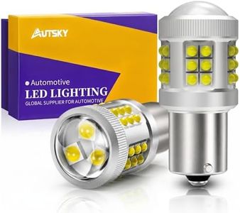 AUTSKY 1156 LED Bulb for Turn Signal Tail Brake DRL Parking Light, BA15S 7506 1003 1141 P21W LED Bulbs 6500K Super Bright, Canbus Error Free 33-SMD 3030 Chips (2-Pack)
