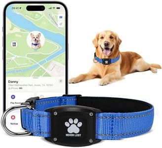 Myiwb GPS Dog Tracker Collar 2-in-1,Reflective Waterproof Adjustable Pet Collar,iOS-Only,Ideal for Dog Tracking pet Tracker,for Small to Large Dogs,Real-Time Tracking,No Monthly Fees(Blue,Large)