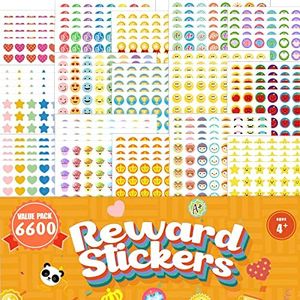 Upgrade 6600 Small Stickers for Teacher Supplies - Premium Mini Reward Stickers for Kids Classroom, Incentive Stickers for Student, Stickers Bulk Reward Stickers Mega Variety Pack