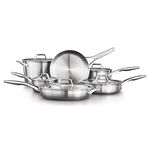 Calphalon 2029640 Premier Stainless Steel Pots and Pans, 11-Piece Cookware Set, Silver