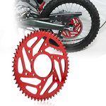 URLWALL 54T Rear Sprocket for Sur Ron Ultra Bee, Hard and Durable 7075 Aviation Aluminum Alloy Powersports Drive Sprockets(Red)