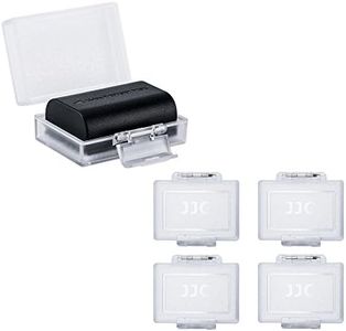 JJC Camera Battery Case Holder Box for Canon LP-E17 LP-E10 LP-E6 LP-E6N,Nikon EN-EL15a EN-EL14,Fujifilm NP-W126 NP-W126S,Sony NP-FW50 NP-FW100 and More Camera Battery Pack Below 2.36" x 1.65" x 0.94"