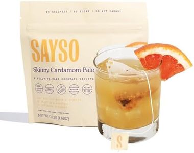 SAYSO Skinny Cardamom Paloma | The Original Craft Cocktail Tea Bag Mixer | Organic, Certified Gluten-free, Non-GMO |< 15 Cal, 0g Sugar, Steep in Cold Water & Spirits, For a Perfect Mocktail, 8 count