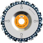 OBA Grinder Wood Carving Disc for 4“ or 4-1/2" Angle Grinders, Chain Disc Double Saw Teeth Anti-Kickback Grinder Saw Blade,22 Teeth, 5/8" Center(New Generation)