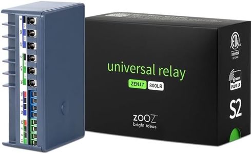 Zooz Z-Wave Long Range Relay ZEN17 800LR for Awnings, Garage Doors, Sprinklers, and more | 2 x NO-C-NC Relays (20A, 10A) | Hub Required (Compatible with Z-Box, Home Assistant, and Hubitat)