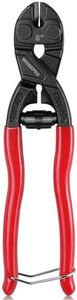 WORKPRO 8-inch Mini Bolt Cutter with Recess and Spring, Compact Bolt Cutters with Comfortable Soft Grip, Security Lock,CR-V Steel Blade for Wire, Cables, Chains, Small Screws