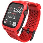 Catalyst Case- Designed for Apple Watch Series SE 2022, Series 6/5 and 4 44mm, Buckle Edition, Drop Proof 9.9ft, Sport Band, Breathable, Rugged - Flame Red