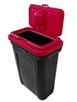 HH Home Hut 35L Large Pet Food Container Dog Cat Animal Storage Bin 16KG Dry Feed 23KG Seed Including Air Tight Seal Red Lid