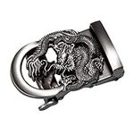 Barry.Wang Men's Belt Buckle Only Dragon Designer Belt No Leather 35mm Black Novelty Animal