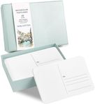 48 Sheets 4x6 Watercolor Postcards, 140lb/300gsm Blank Postcards Watercolor Paper Cards Art Supplies for Painting, DIY, Mailing, Invitations, Greeting Cards (Green)