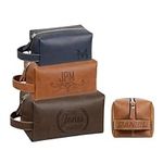 Personalized Men's Leather Toiletry