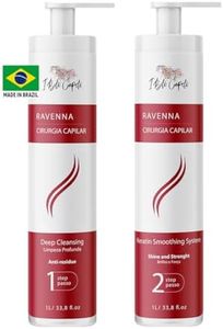 I Belli Capelli Ravenna Professional Keratin, Long-lasting Straightening Effect - Cirugia Capilar - Celulas Madres Straightener System - 2x1L/33.8