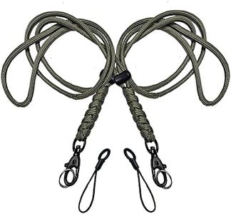 BSGB 2Pcs Paracord Lanyard Metal Hook Durable Survival 550 Fish & Fire Cord Keychain Whistles Cord Wrist Strap Parachute Rope Badge Cellphone Waterproof Case Holder (ArmyGreen)