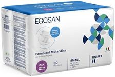 Egosan Maxi Incontinence Disposable Adult Diaper Brief Maximum Absorbency and Adjustable Tabs for Men and Women (Small, 30-Count)