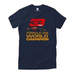 Dot Badges World Champion Max Formula One F1 - for Casual Motorsport Branded Street wear for Men and Women T-Shirt Clothing Merchandise- XL Navy Blue