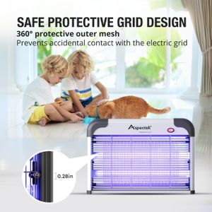 ASPECTEK 20W Electric Bug Zapper – UV Fly Killer, Waterproof, 1000sq.ft