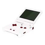 eXtremeRate Scarlet Red Custom Full Set Buttons for Gameboy Advance SP, Replacement A B L R Button Power On Off Volume Button D-pad Key for GBA SP Console - Console NOT Included