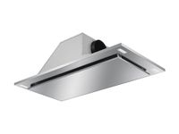 VICTORY Sunset, 600 CFM Flush Ceiling Mounted Island Range Hood, Stainless Steel, Dimmable LED Lights, Easy to Use Wall Control