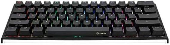 Ducky One 2 Mini 60% Gaming Keyboard - Cherry MX Brown Switches - New Petite Bezel Design - RGB - Detachable USB Type C Cable - PBT Double Shot Keycaps - 3 Level Angle Adjustment