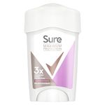 Sure Maximum Protection Confidence Anti-perspirant Cream Stick 96h protection deodorant for 3x stronger* sweat protection 45 ml