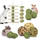 ERKOON Rabbit Treats, Rabbit Boredom Breakers Rabbit Chew Toys Guinea Pigs Chew Toys for Teeth Grinding Cage Hanging Accessories for Bunny Chinchillas Hamsters