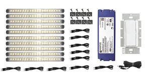 12V LED Hardwire Kitchen Light Kit | 10 Panels | Dimmable LED System Included | Warm White ~ 3000 K | Pro Series | Inspired LED | Under LED Lighting | 40W Magnitude LinDrive Transformer