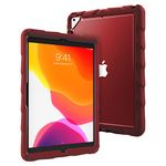 Gumdrop DropTech Case Designed for The New Apple iPad 10.2 7th Gen (2019) Tablet for Commercial, Business and Office Essentials - Black, Rugged, Shock Absorbing, Extreme Drop Protection (Red)