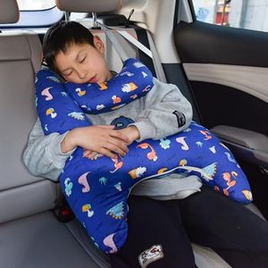 YAOZUP Coussin de Voyage pour Enfant Voiture, Oreiller Voiture Enfant H, Coussin Voiture Enfants Dormir, Lavable, Réglable Et Respirant, pour Les Longs Trajets En Voiture (Dinosaure-3)