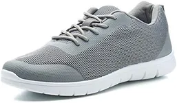 Alpine Swiss Bolt Mens Mesh Sneakers Lightweight Casual Lace Up Tennis Shoes Gray 11 M US