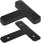 6 Pack Black Truss "T" Tie Plates, 