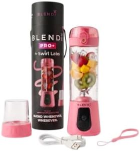 BLENDi Pro+ Portable Blender (17.5oz, Blush) – Upgraded 120W Motor, USB-C Rechargeable, Cordless Personal Blender – BPA-Free, Self-Cleaning, Travel-Friendly New 2025 Model