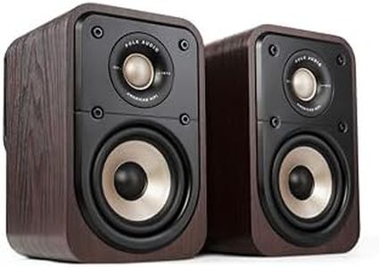 Polk Signature Elite ES10 Surround Loudspeaker - Hi-Res Audio Certified, Dolby Atmos & DTS:X Compatible, 1" Tweeter & 4" Woofer, Power Port Technology for Effortless Bass (Pair, Contemporary Walnut)