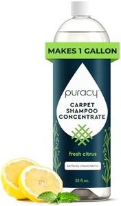 Puracy Professional Carpet Cleaner Machine Detergent, 4x Concentrated Upholstery Cleaner, Natural Carpet Shampoo, Pet Stain Remover & Deodorizer, Makes 20 Gallons of Cleaning Solution, 25 Ounce