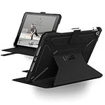 URBAN ARMOR GEAR UAG iPad 10.2-inch 9th Generation 2021 & 8th Generation 2020 Case Black Metropolis Rugged Heavy Duty Protective Cover Multi-Angle Folio Stand with Pencil Holder