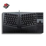 Perixx PERIBOARD-335RD Wired Ergonomic Mechanical Compact Keyboard - Low-Profile Red Linear Switches - Programmable Feature with Macro Keys - Compatible with Windows and Mac OS X - US English