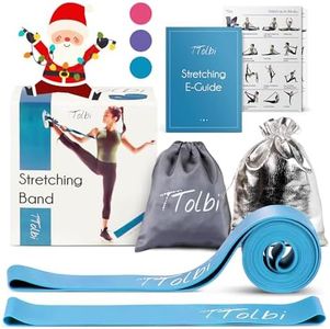 TTolbi 2-Pack Ballet Stretch Bands for Dancers & Foot Mini Loop | Natural Rubber Flexibility Band for Splits Training | Kids, Teens & Adult Dancers, Gymnasts, Cheerleaders | Printed Guide & Travel Bag