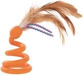 Petlinks Batty Boing Soft Spring & Feather Cat Toy - Orange, One Size