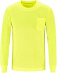 A-SAFETY Hi Vis Safety T-Shirt,Long Sleeve Short Sleeve Polo Breathable Shirt Cooler High Visibility Shirt, Yellow, 3X-Large