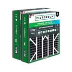 Filterbuy 20x20x5 Air Filter MERV 8 Odor Eliminator (2-Pack), Pleated HVAC AC Furnace Air Filters with Activated Carbon for Trion Air Bear 255649-103 (Actual Size: 19.63 x 20.63 x 4.88 Inches)