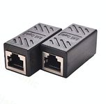 Haitronic 2 Pack RJ45 Coupler ethernet cable coupler LAN connector inline Cat7/Cat6/Cat5e Ethernet Cable Extender Adapter Female to Female