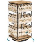 Yoimori 360 Rotating Earring Display Stands for Selling, Earring Rack Display Holder Organizer Stand, Jewelry Display for Vendors Selling Earring Cards, Necklaces, Bracelets, Hair Accessories